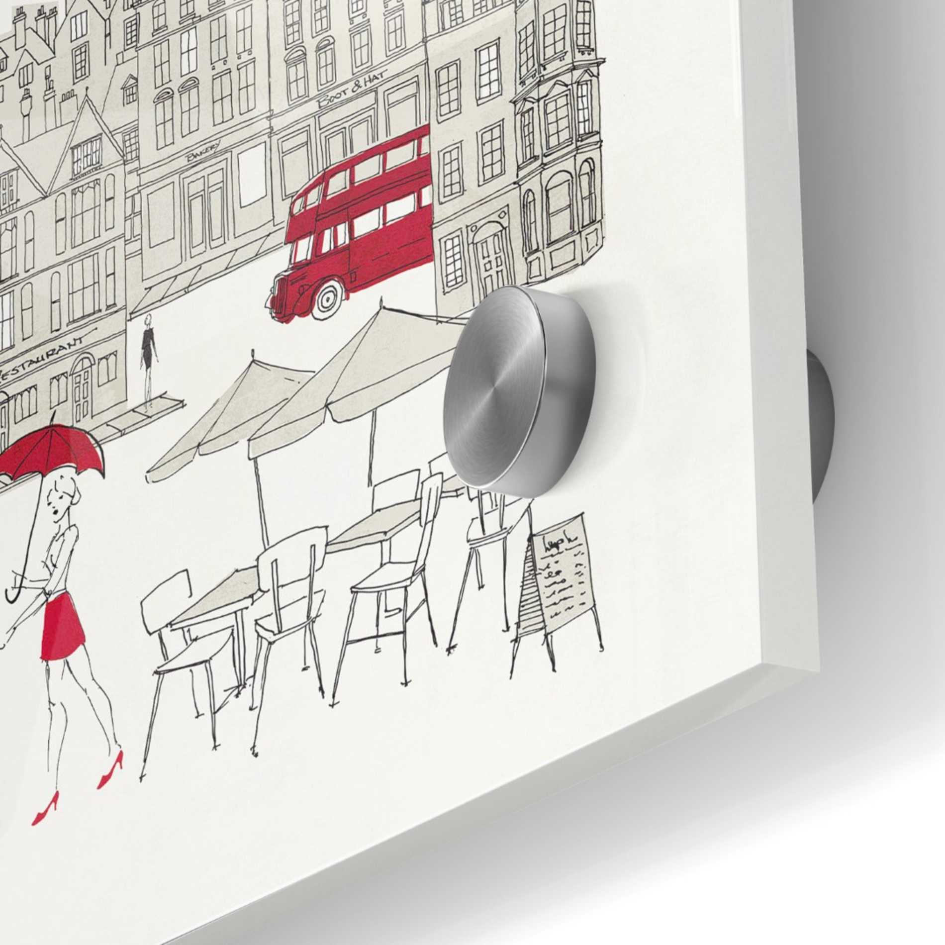 Epic Art 'World Cafe I London Red' by Avery Tillmon, Acrylic Glass Wall Art,24x24