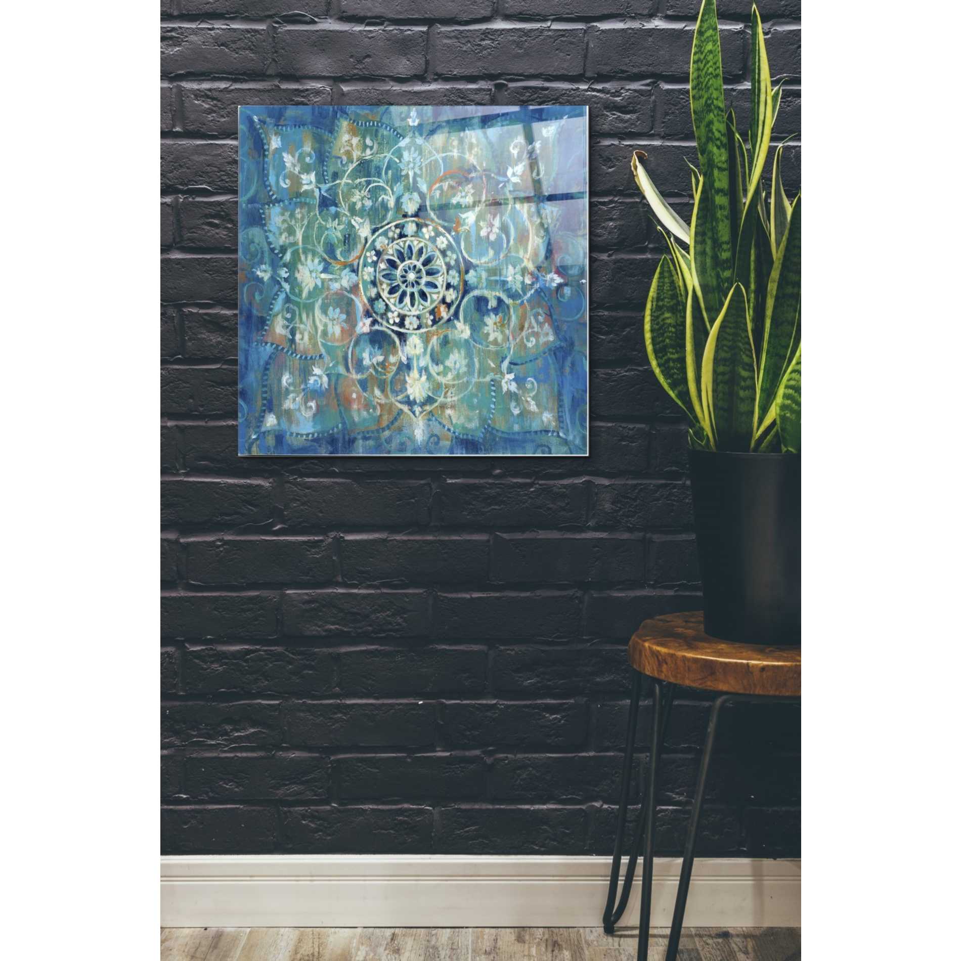 Epic Art 'Mandala in Blue I' by Danhui Nai, Acrylic Glass Wall Art,24x24