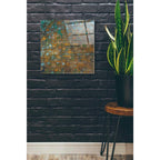 Epic Art 'Blue And Bronze Dots X' by Danhui Nai, Acrylic Glass Wall Art,24x24