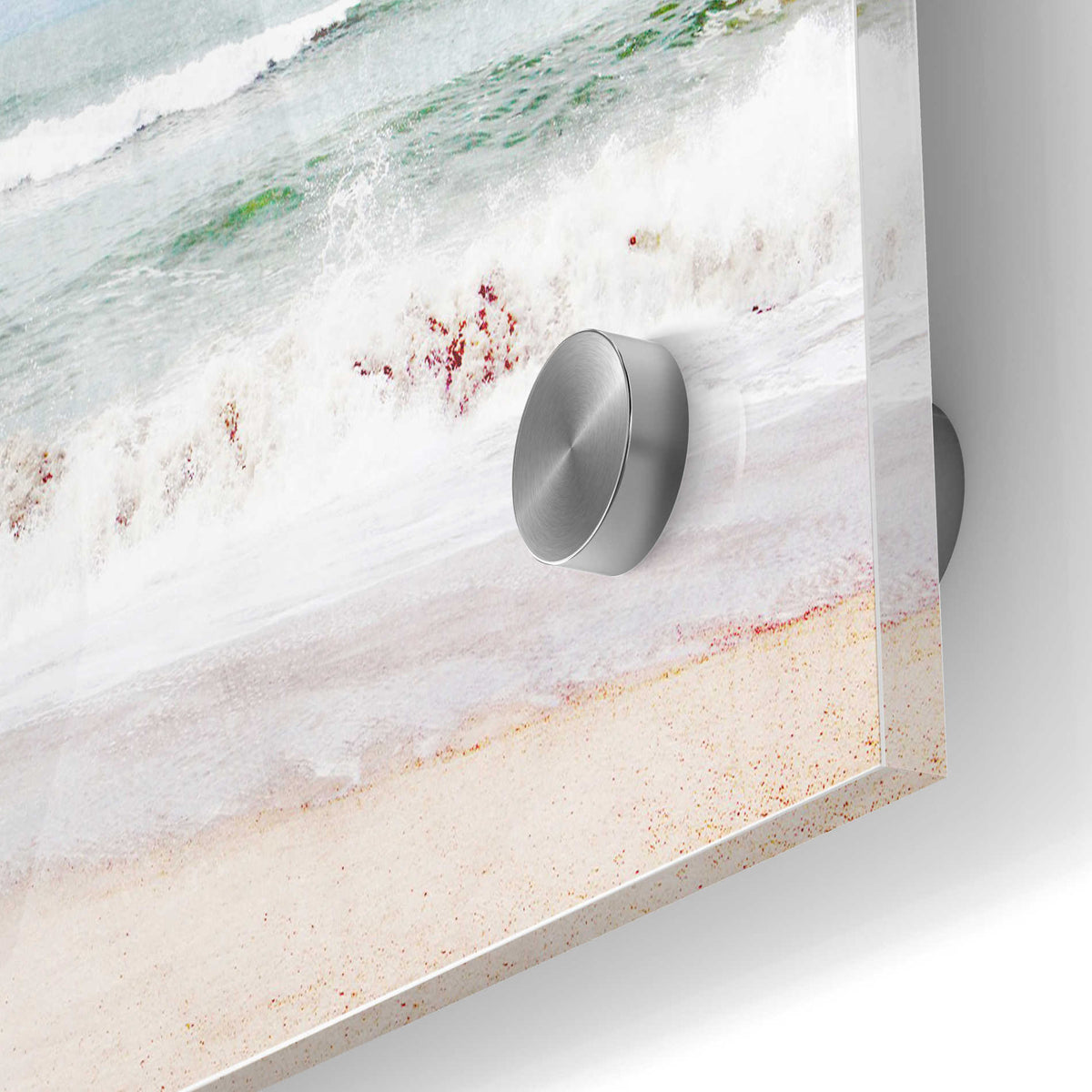 Epic Art 'Pastel Waves Landscape' by Linda Woods, Acrylic Glass Wall Art,24x36