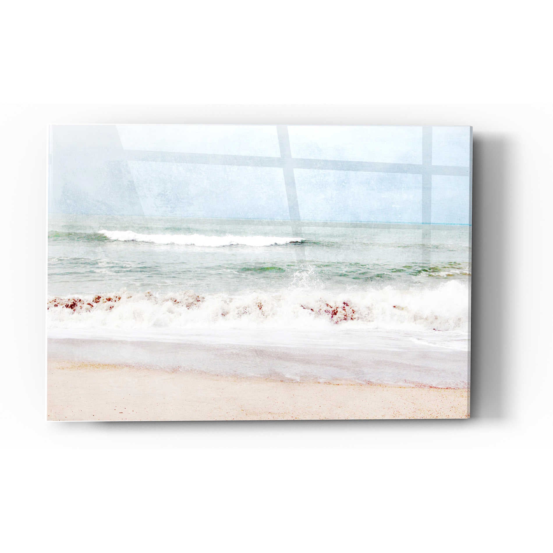 Epic Art 'Pastel Waves Landscape' by Linda Woods, Acrylic Glass Wall Art,24x36