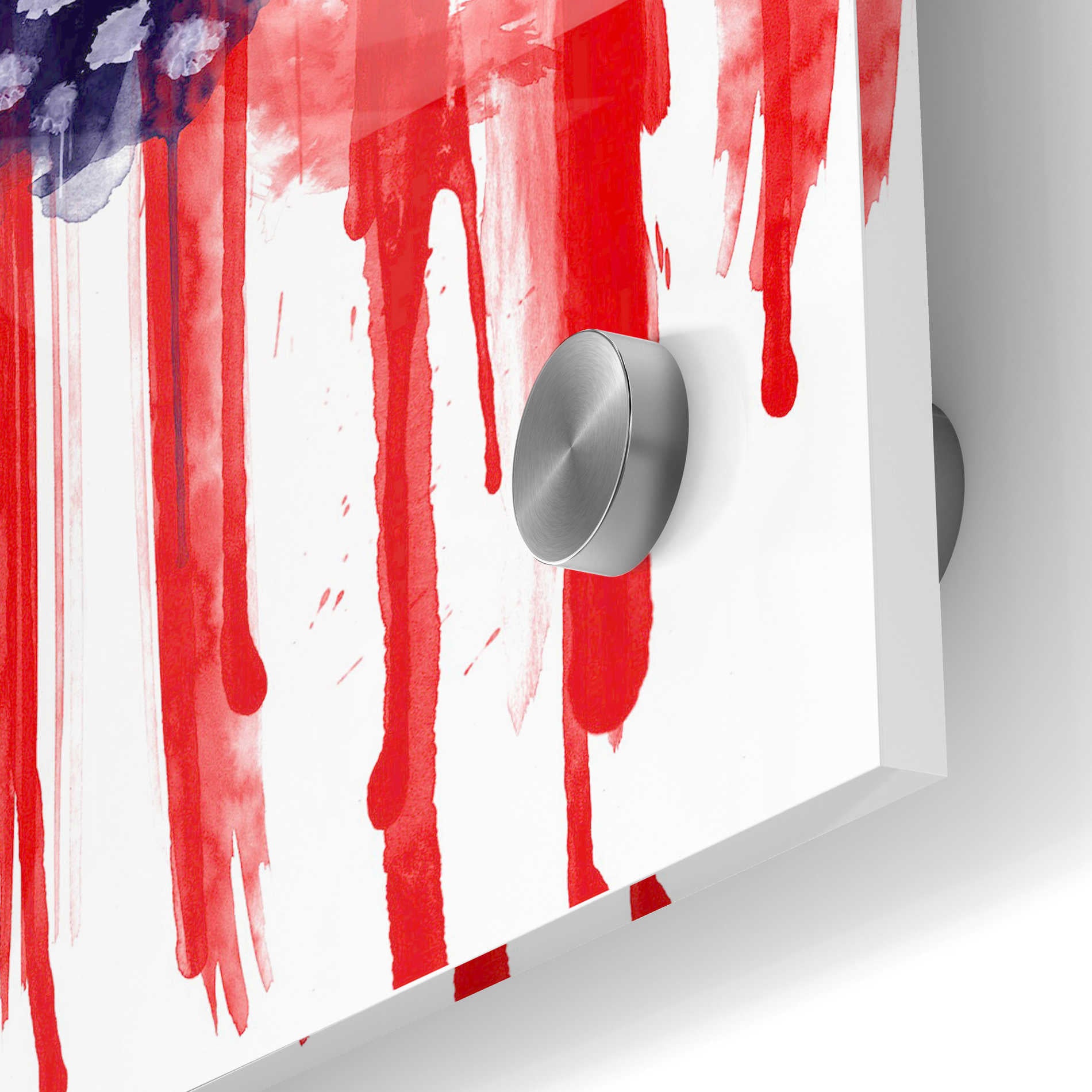 Epic Art 'American Flag Splatter' by Nicklas Gustafsson, Acrylic Glass Wall Art,24x36