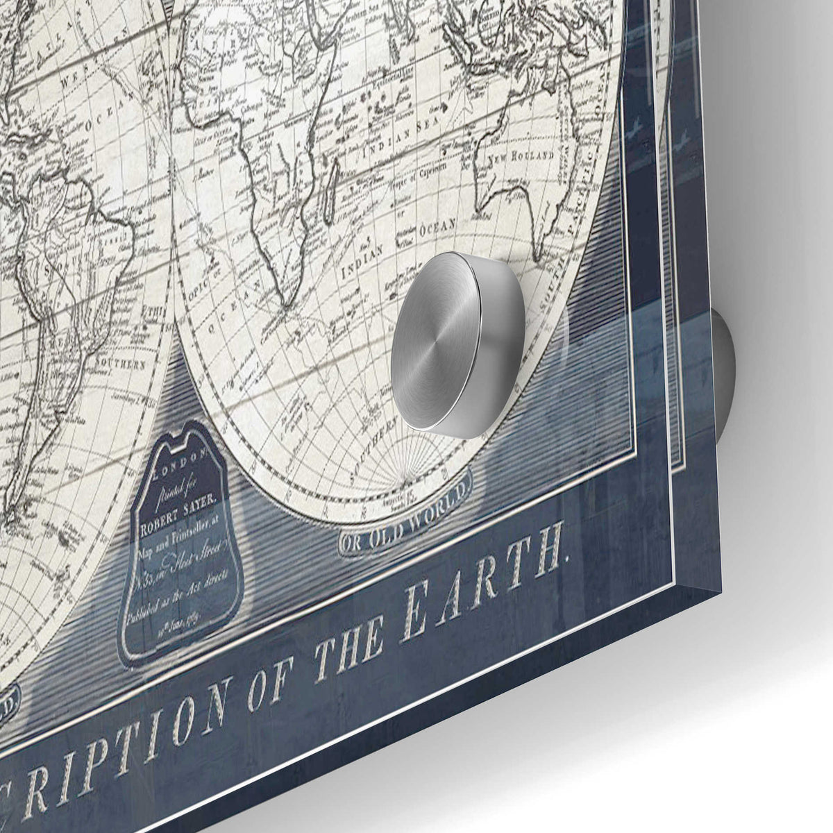 Epic Art 'Old World Globe' by Wild Apple Portfolio, Acrylic Glass Wall Art,24x36