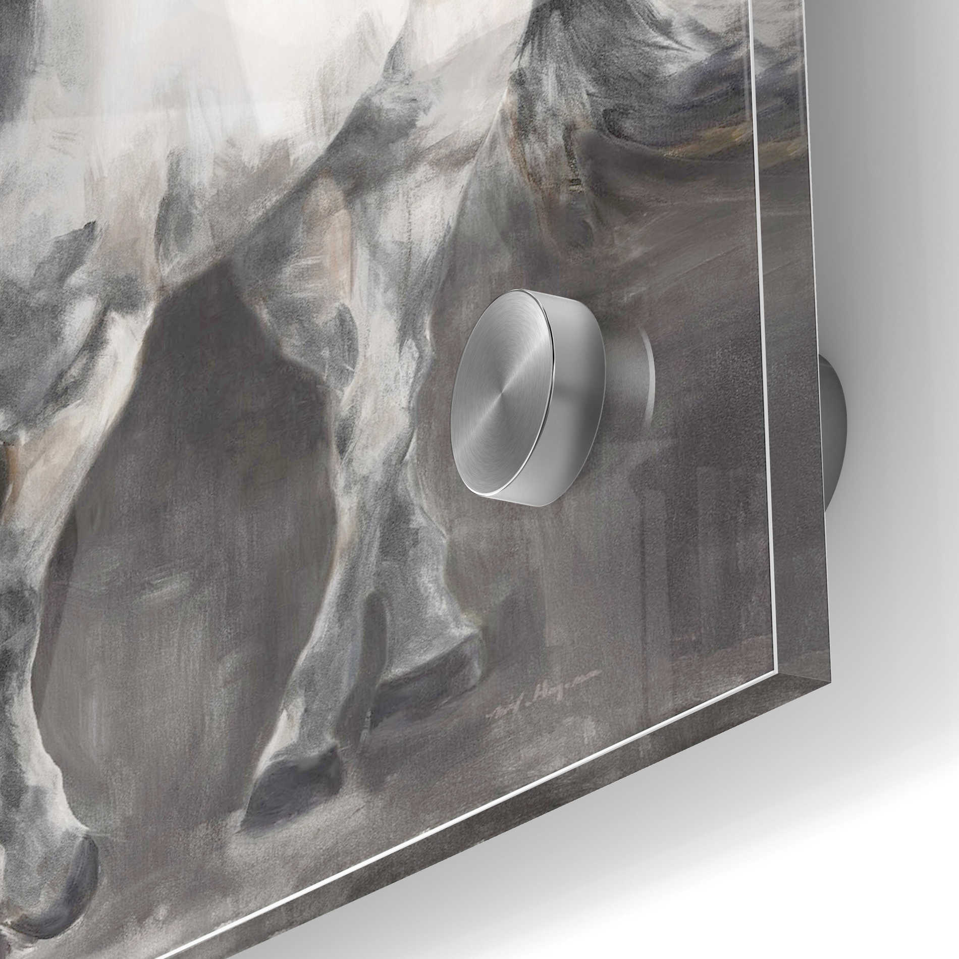 Epic Art 'Copper And Nickel White Grey' by Marilyn Hageman, Acrylic Glass Wall Art,24x36