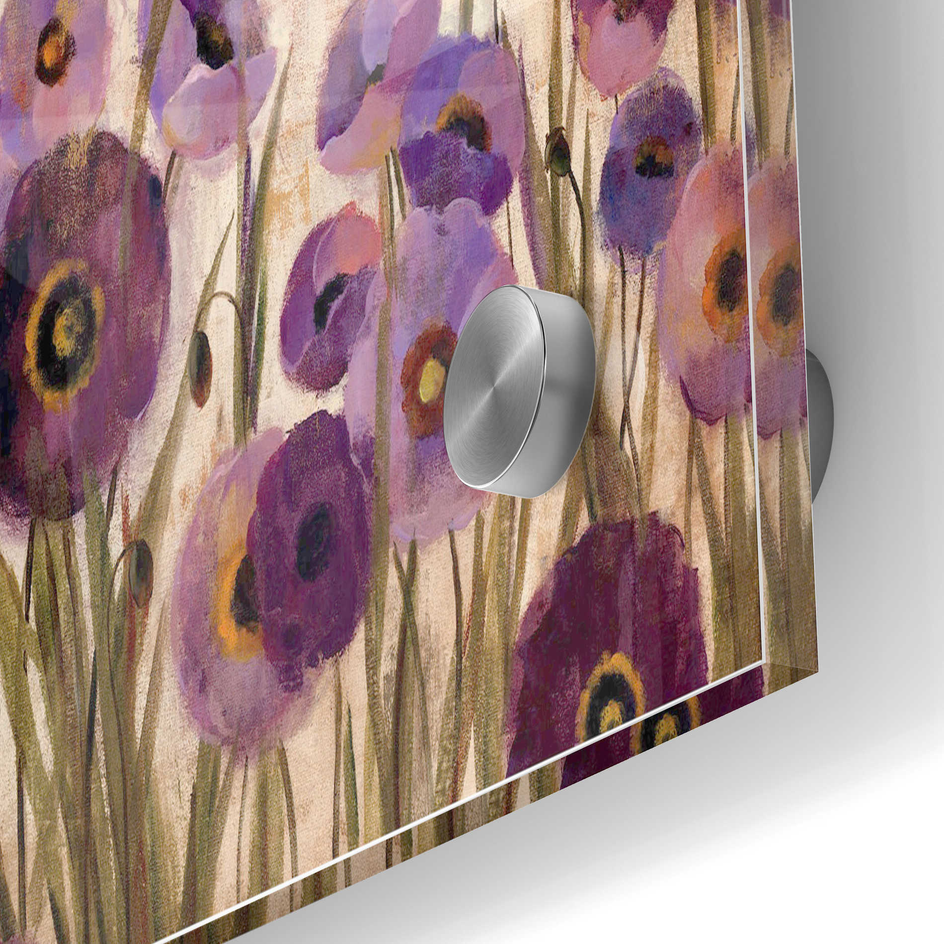 Epic Art 'Pink And Purple Flowers' by Silvia Vassileva, Acrylic Glass Wall Art,24x36