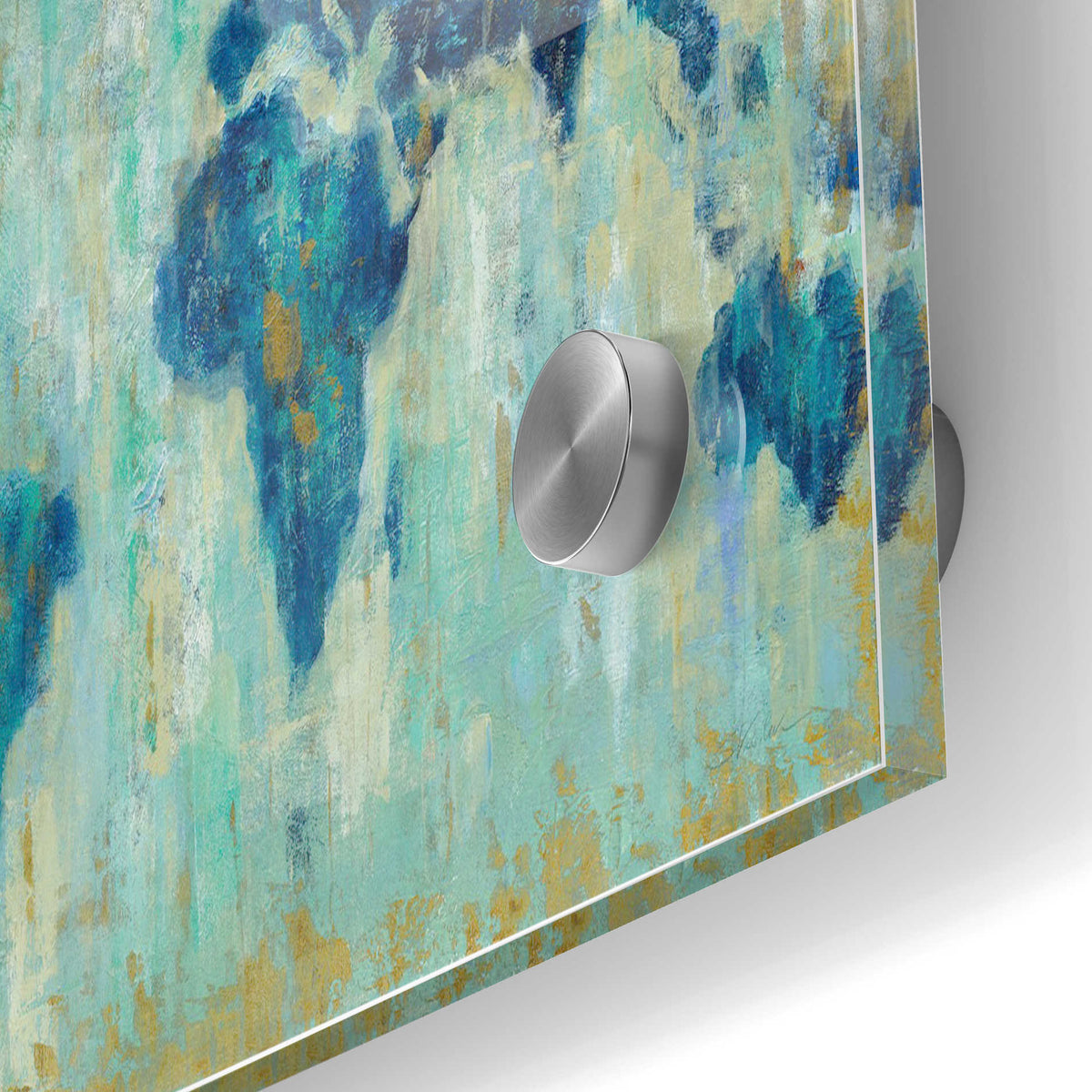Epic Art 'Map Of The World' by Silvia Vassileva, Acrylic Glass Wall Art,24x36