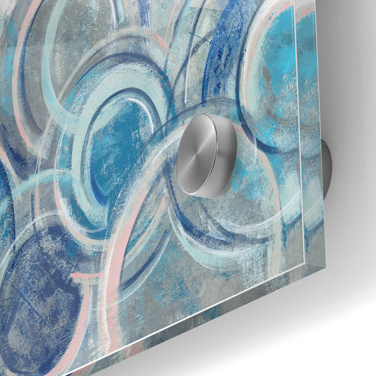 Epic Art 'Variation Blue Grey Pink' by Silvia Vassileva, Acrylic Glass Wall Art,24x36