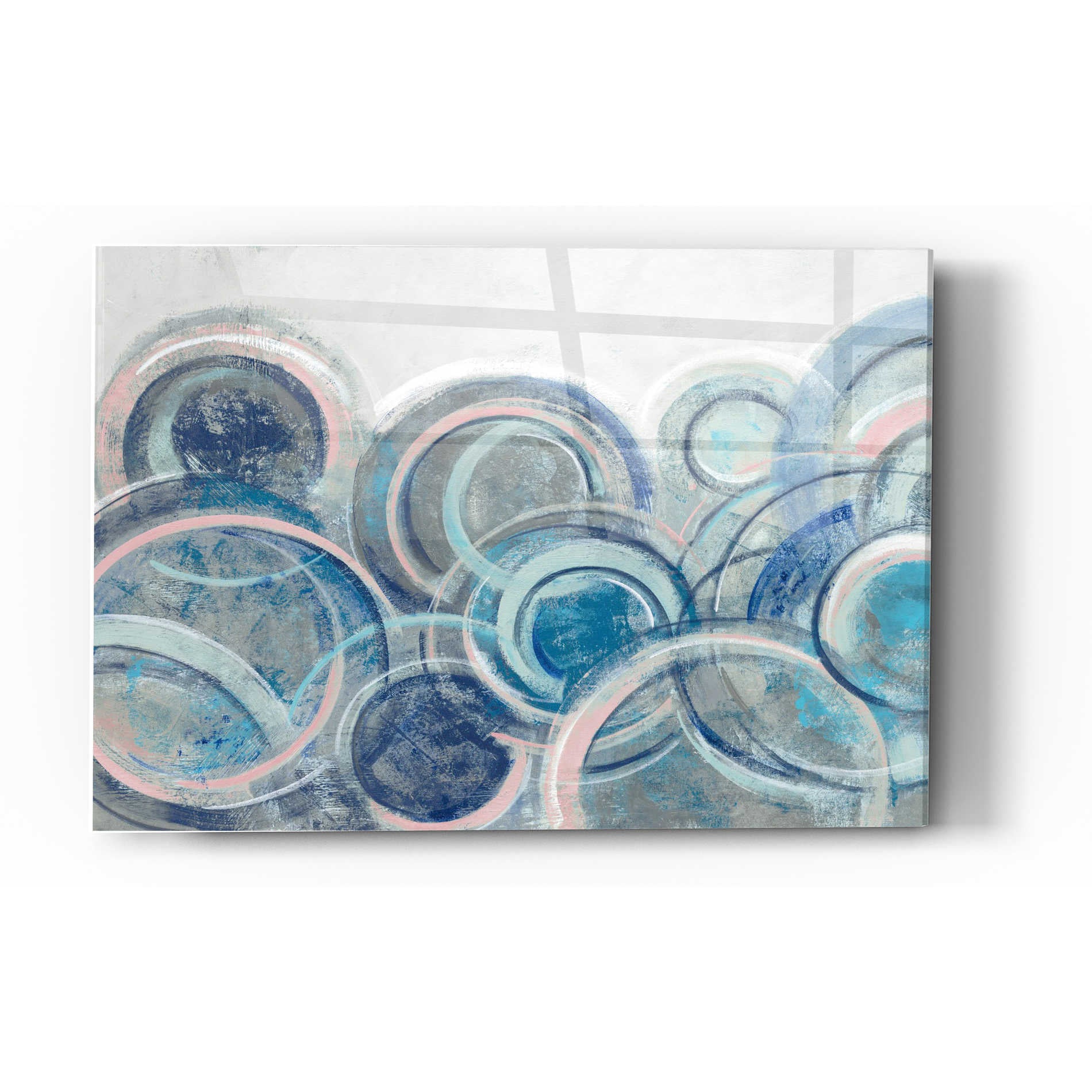 Epic Art 'Variation Blue Grey Pink' by Silvia Vassileva, Acrylic Glass Wall Art,24x36