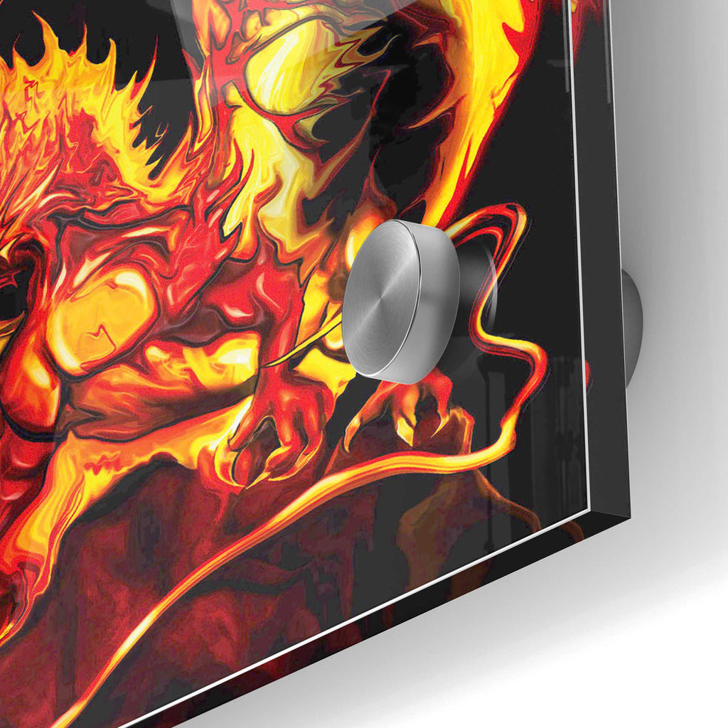 Epic Art 'Dragon Fire' by Michael Stewart, Acrylic Glass Wall Art,24x36