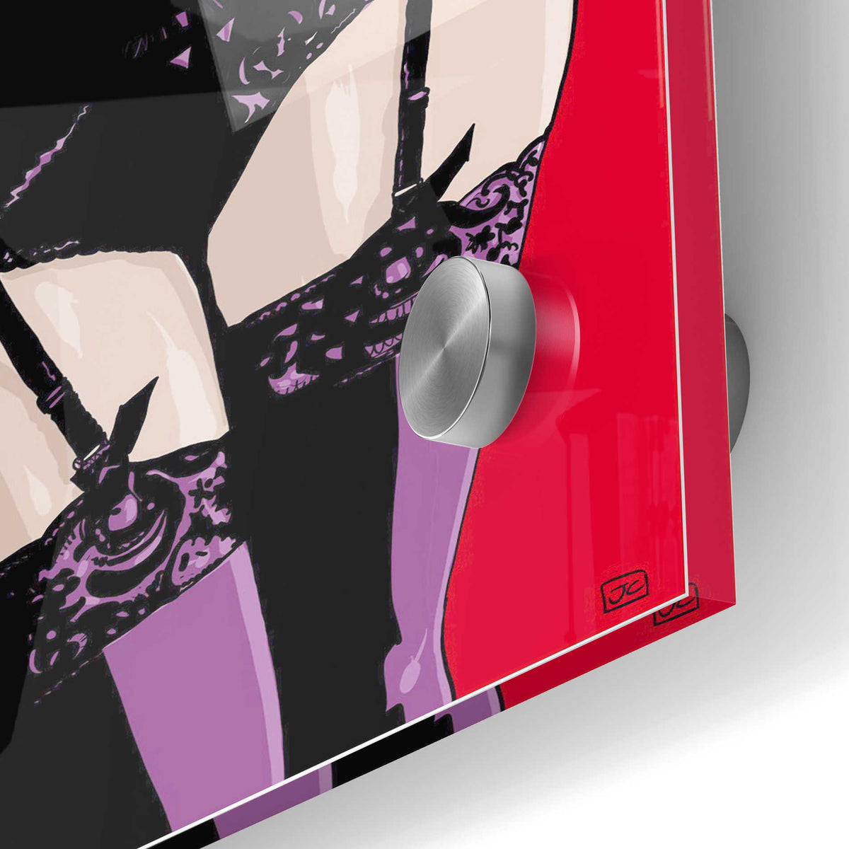 Epic Art "Purple Corset" by Giuseppe Cristiano, Acrylic Glass Wall Art,24x36