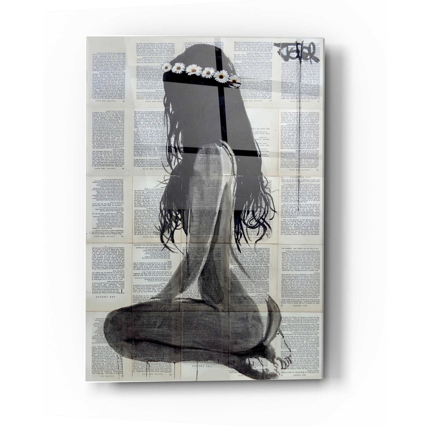 Epic Art 'Daisy Chain' by Loui Jover, Acrylic Glass Wall Art,24x36