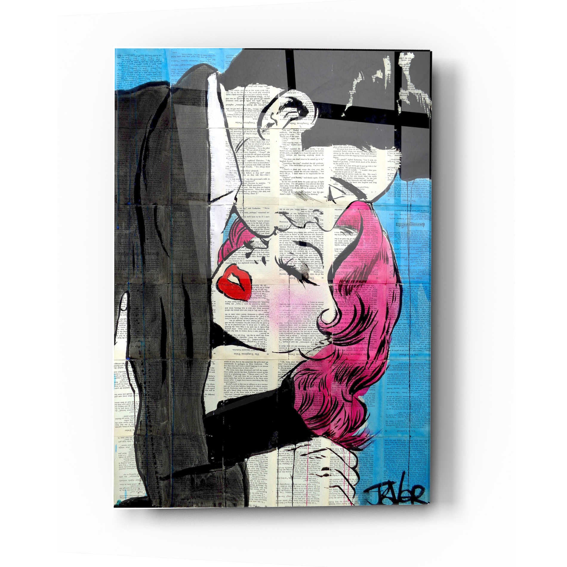 Epic Art 'Pop Lovers' by Loui Jover, Acrylic Glass Wall Art,24x36