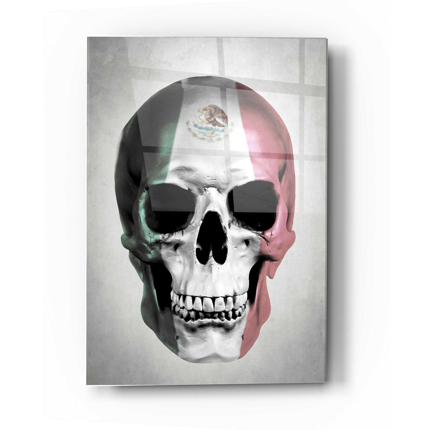 Epic Art 'Mexican Skull Grey' by Nicklas Gustafsson, Acrylic Glass Wall Art,24x36