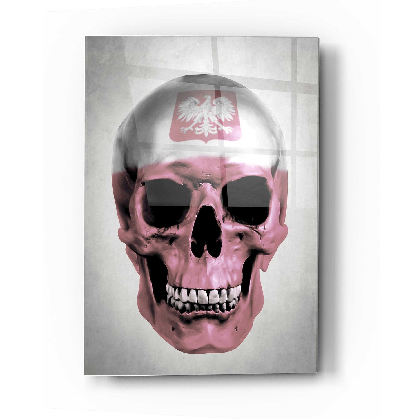 Epic Art 'Polish Skull-Grey' by Nicklas Gustafsson, Acrylic Glass Wall Art,24x36