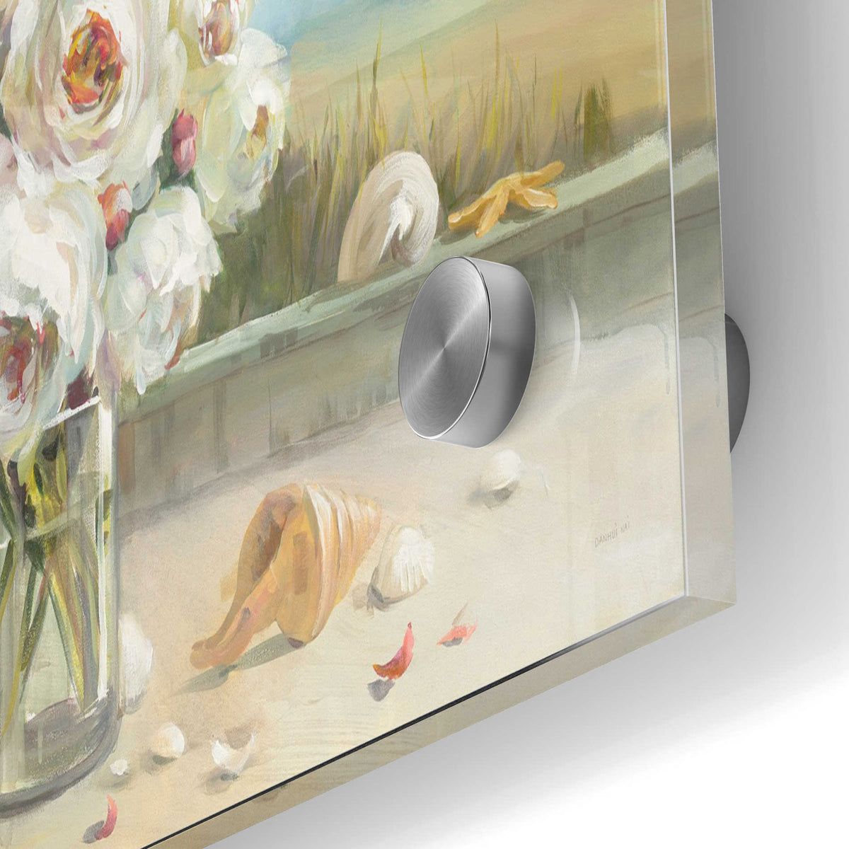 Epic Art 'Coastal Roses v.2' by Danhui Nai, Acrylic Glass Wall Art,24x36
