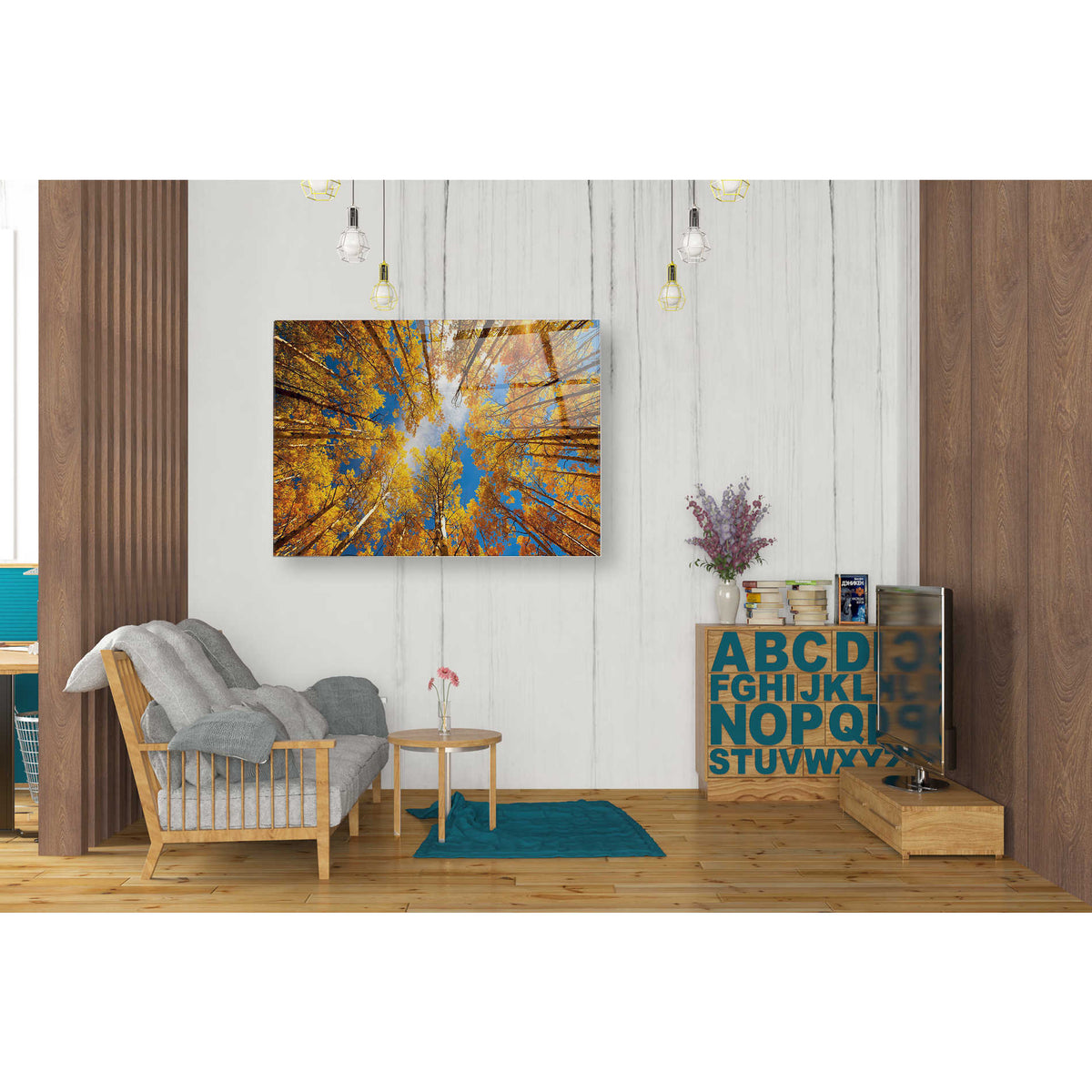 Epic Art "Towering Aspens" by Darren White, Acrylic Glass Wall Art,24x36