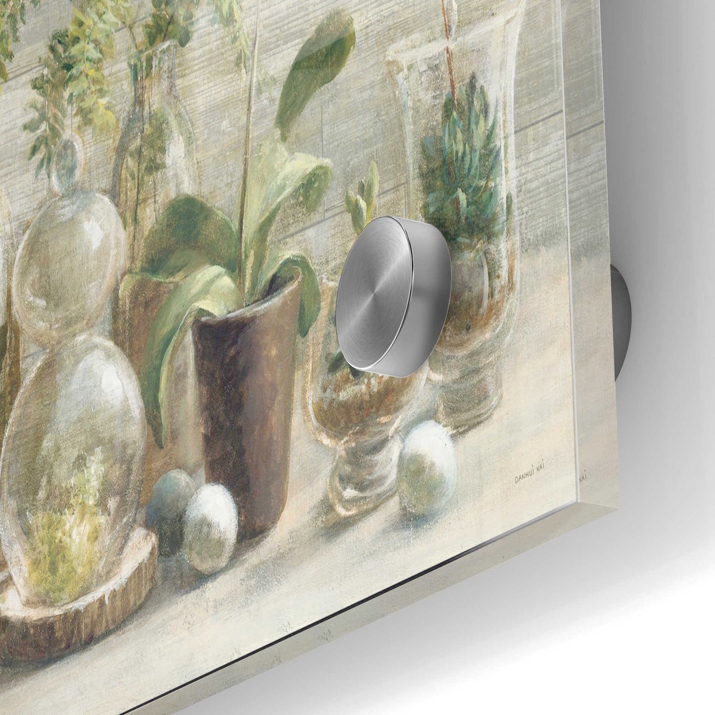 Epic Art 'Greenhouse Orchids on Wood' by Danhui Nai, Acrylic Glass Wall Art,24x36