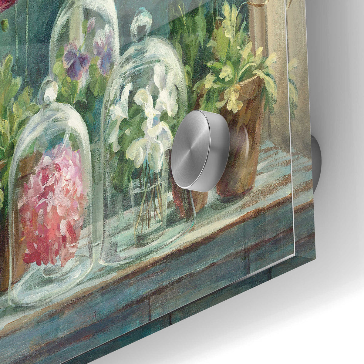 Epic Art 'Purple Poppies Windowsill Crop' by Danhui Nai, Acrylic Glass Wall Art,24x36