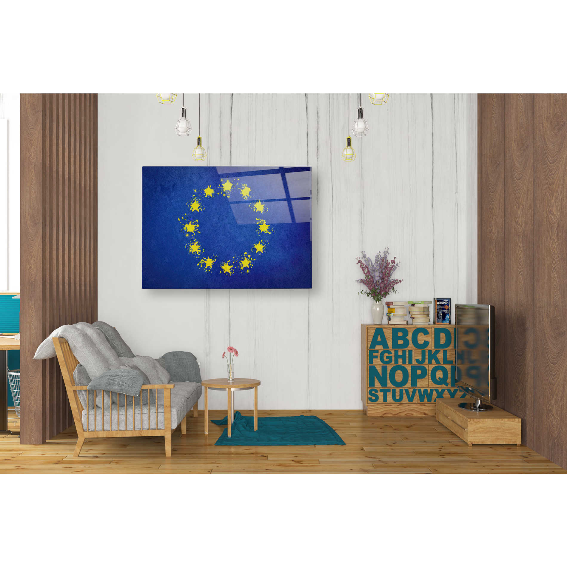 Epic Art "European Union" Acrylic Glass Wall Art,24x36