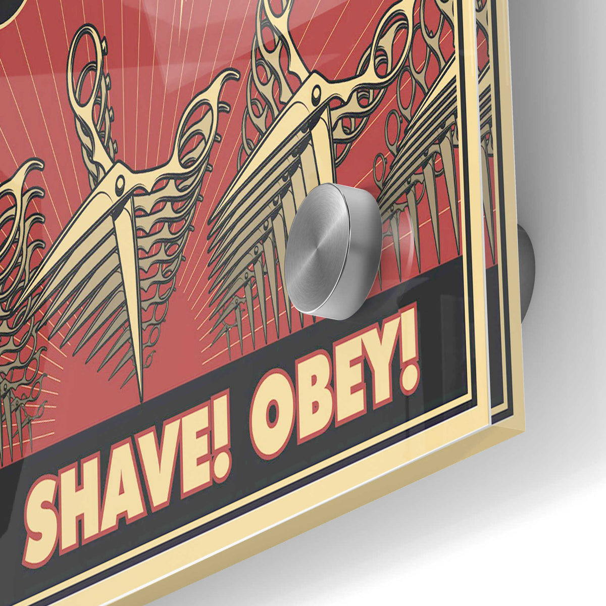 Epic Art 'Barbershop' Acrylic Glass Wall Art,24x36