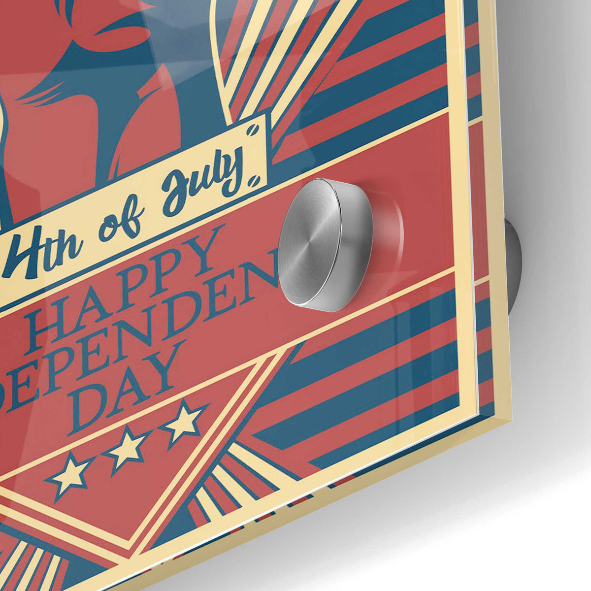 Epic Art 'Independence Day Fist' Acrylic Glass Wall Art,24x36