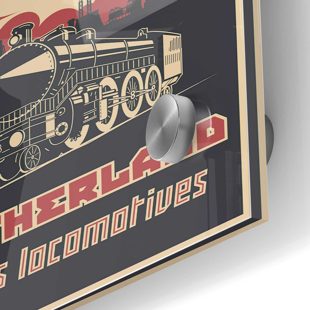 Epic Art 'Motherland Needs Locomotives' Acrylic Glass Wall Art,24x36