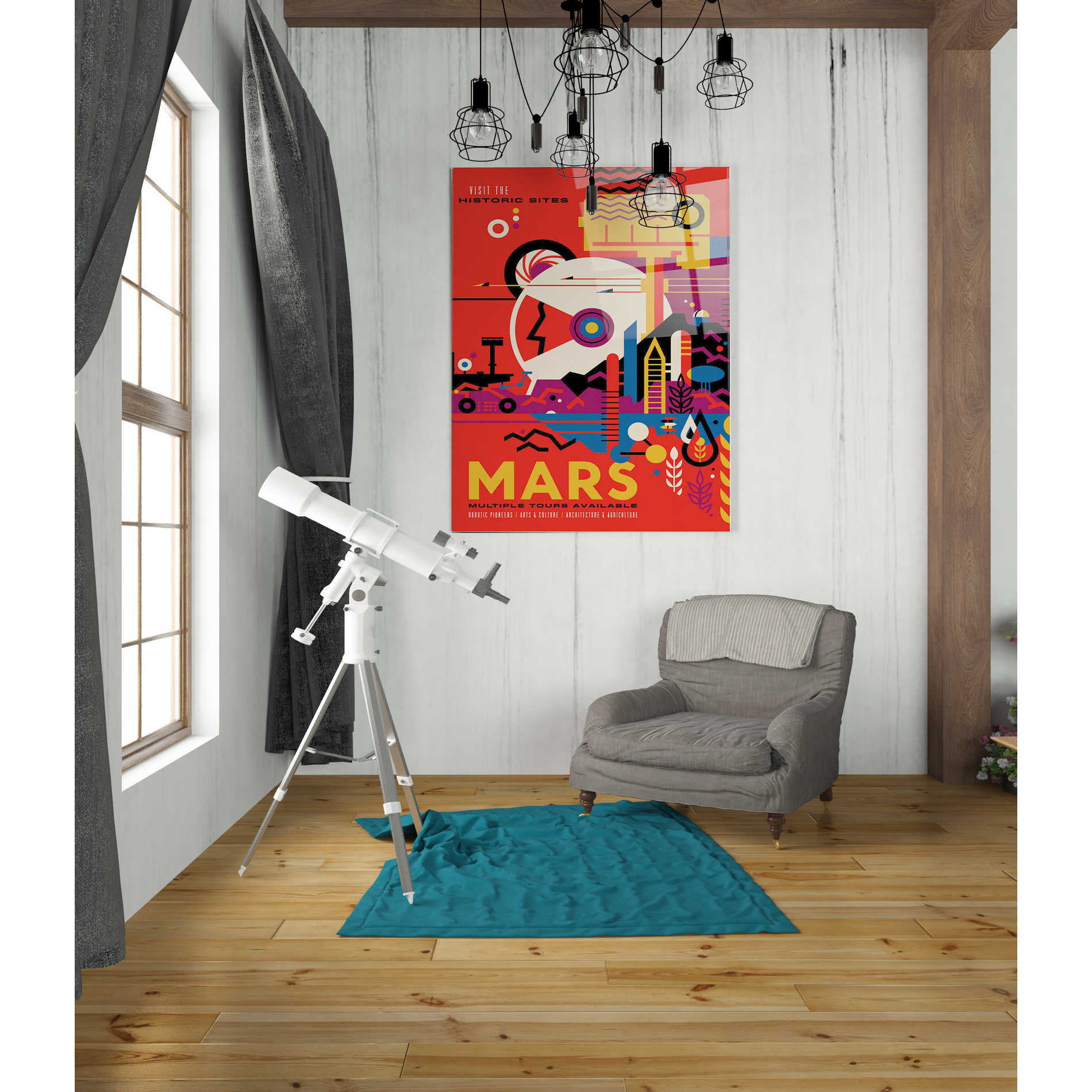 Epic Art 'Visions of the Future: Mars' Acrylic Glass Wall Art,24x36
