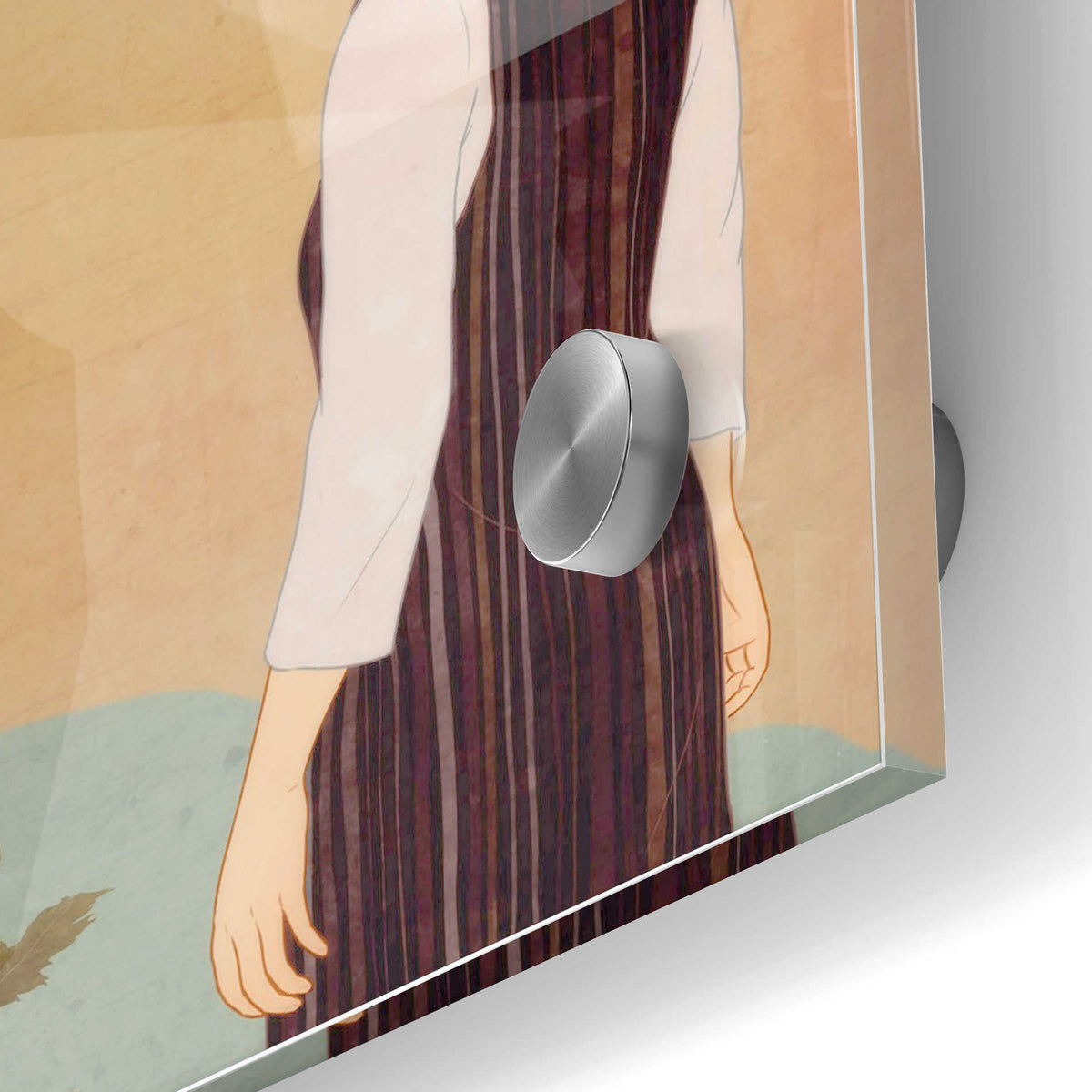Epic Art 'Poppies and a Woman' by Sai Tamiya, Acrylic Glass Wall Art,24x36
