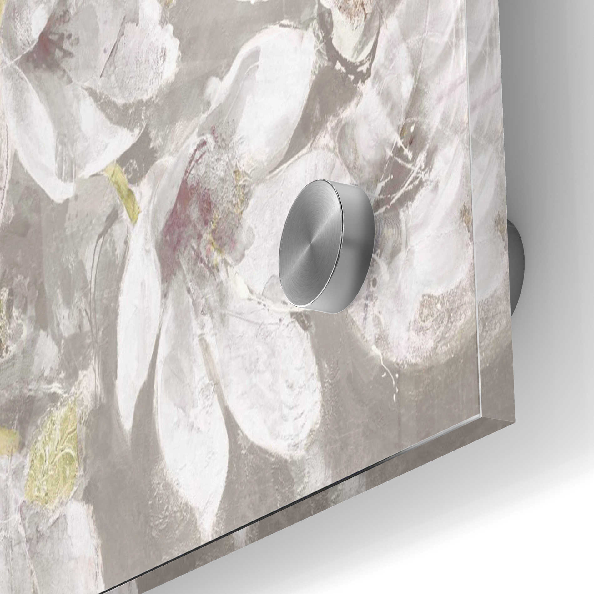 Epic Art 'Magnolias in Bloom Greige' by Albena Hristova, Acrylic Glass Wall Art,24x36