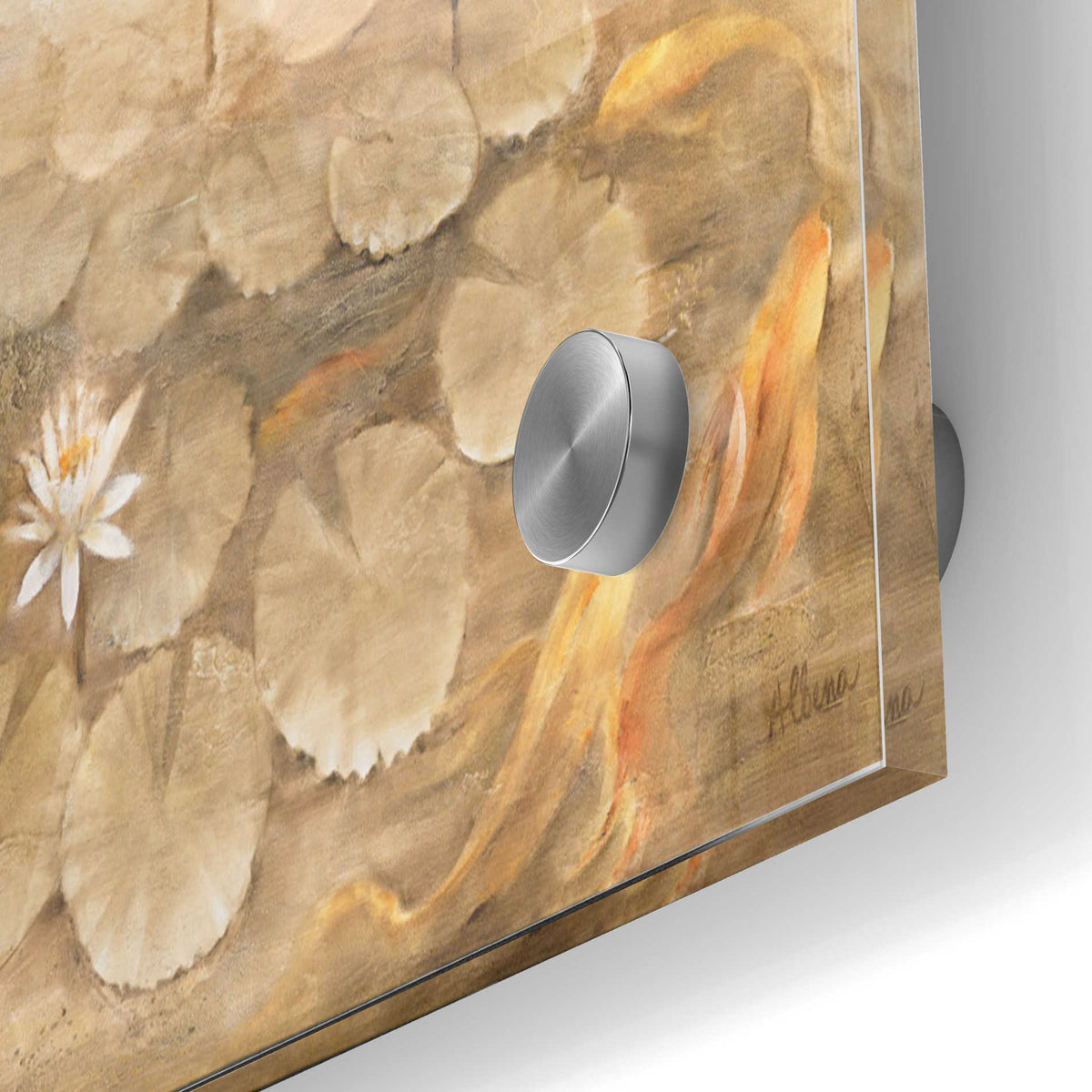 Epic Art 'Koi Pond' by Albena Hristova, Acrylic Glass Wall Art,24x36