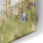 Epic Art 'Hollyhocks by the Sea' by Cheri Blum, Acrylic Glass Wall Art,24x36