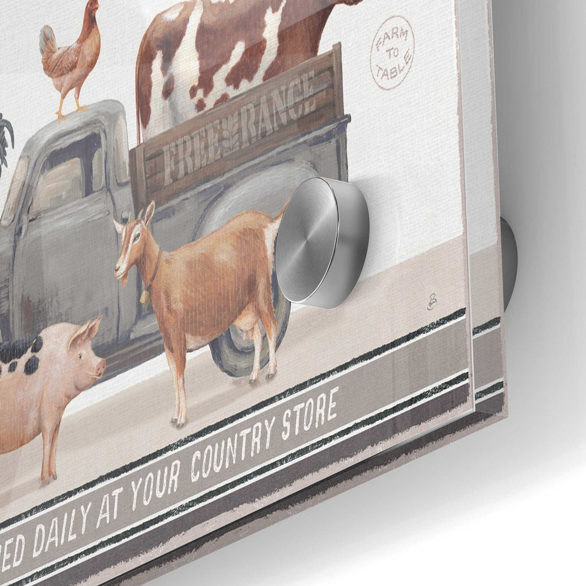 Epic Art 'Vintage Farm I v2' by Daphne Brissonet, Acrylic Glass Wall Art,24x36