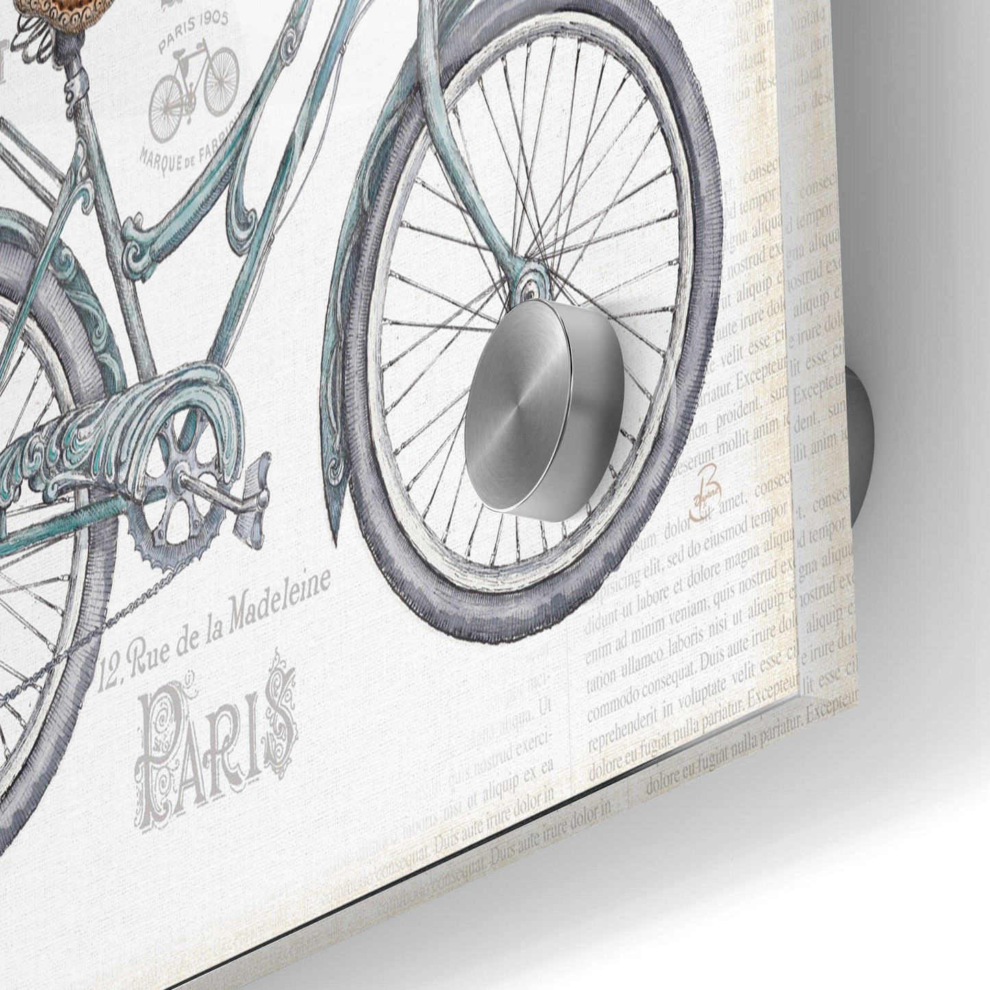 Epic Art 'Bicycles I v2' by Daphne Brissonet, Acrylic Glass Wall Art,24x36