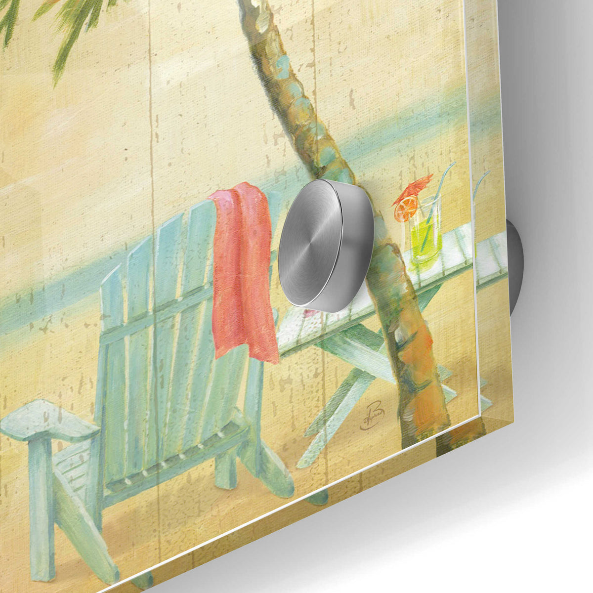 Epic Art 'Ocean Beach II' by Daphne Brissonet, Acrylic Glass Wall Art,24x36