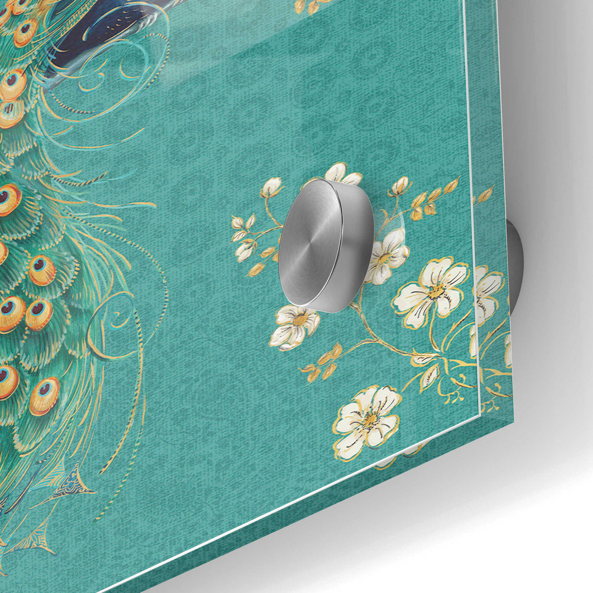 Epic Art 'Ornate Peacock IXD' by Daphne Brissonet, Acrylic Glass Wall Art,24x36
