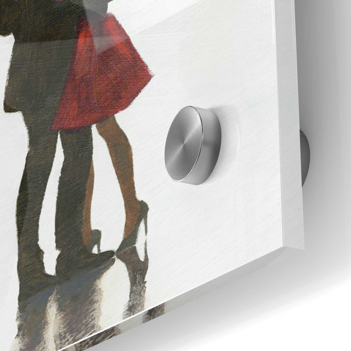 Epic Art 'The Embrace II Red Dress' by Marco Fabiano, Acrylic Glass Wall Art,24x36