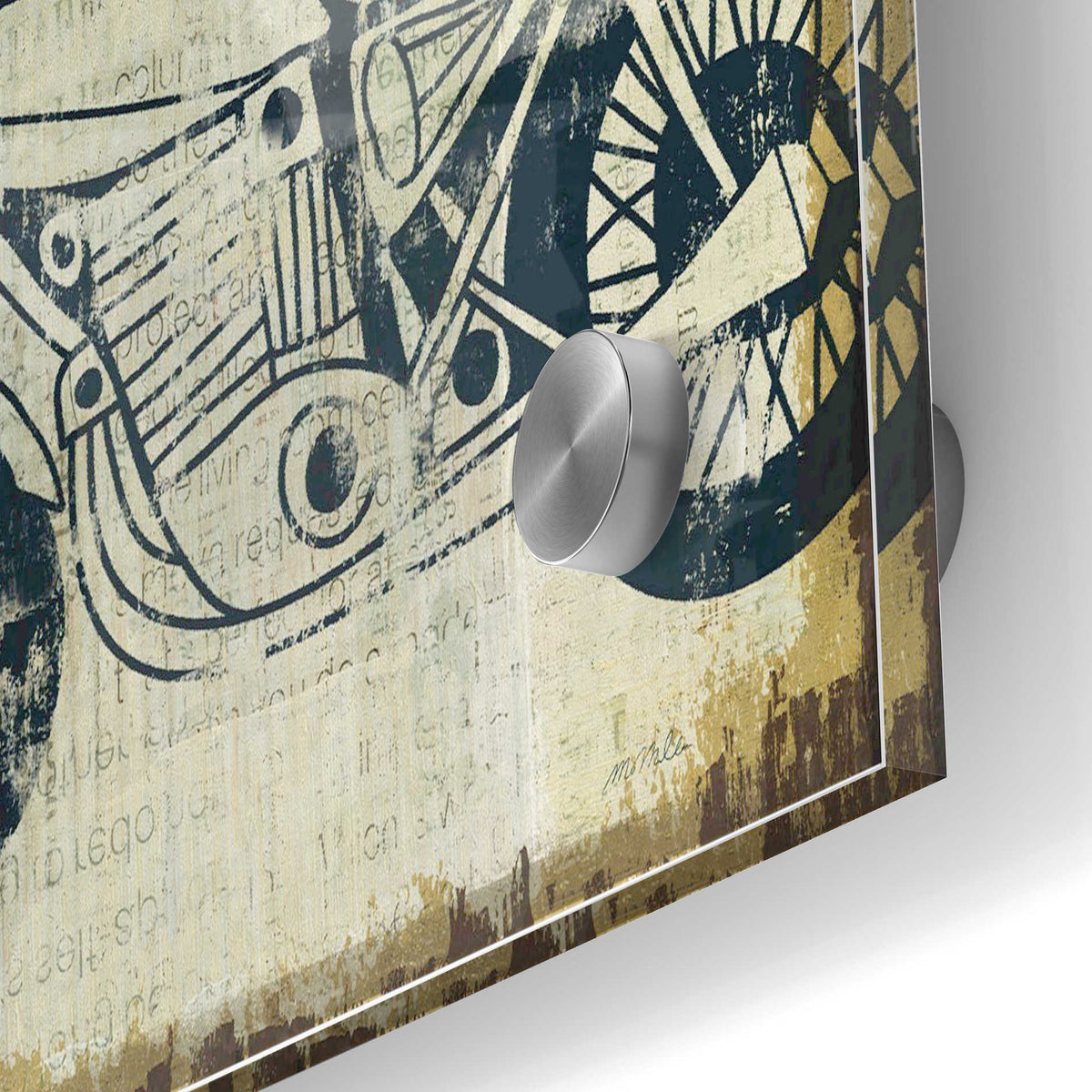 Epic Art 'American Pop Moto' by Michael Mullan, Acrylic Glass Wall Art,24x36