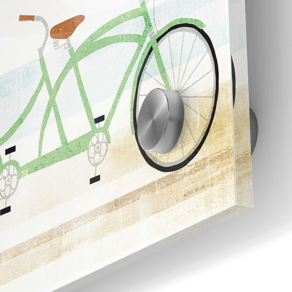 Epic Art 'Beach Cruiser Tandem v2' by Michael Mullan, Acrylic Glass Wall Art,24x36