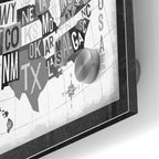 Epic Art 'Letterpress USA Map Dark' by Michael Mullan, Acrylic Glass Wall Art,24x36