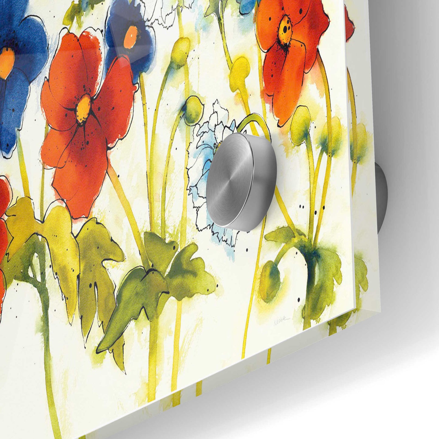 Epic Art 'Independent Blooms I' by Shirley Novak, Acrylic Glass Wall Art,24x36