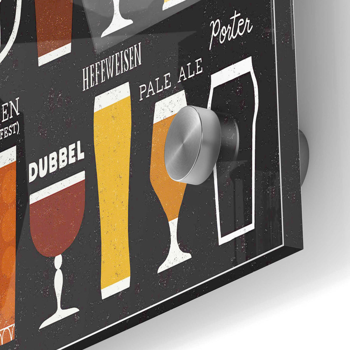 Epic Art 'Craft Beer List' by Michael Mullan, Acrylic Glass Wall Art,24x36