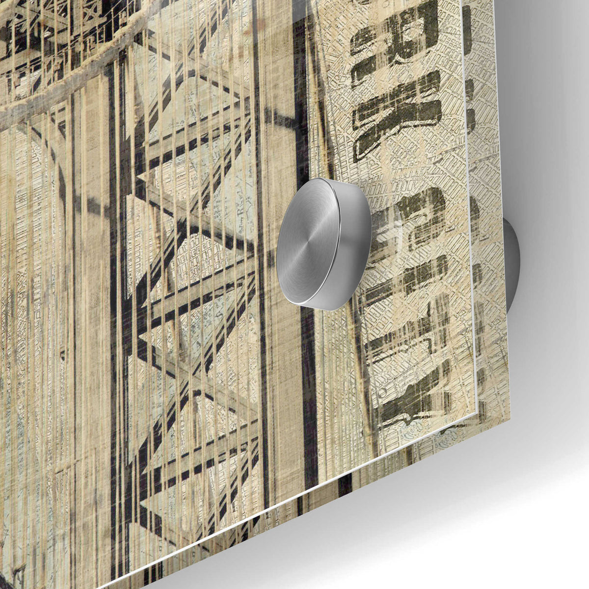 Epic Art 'Vintage NY Manhattan Bridge' by Michael Mullan, Acrylic Glass Wall Art,24x36