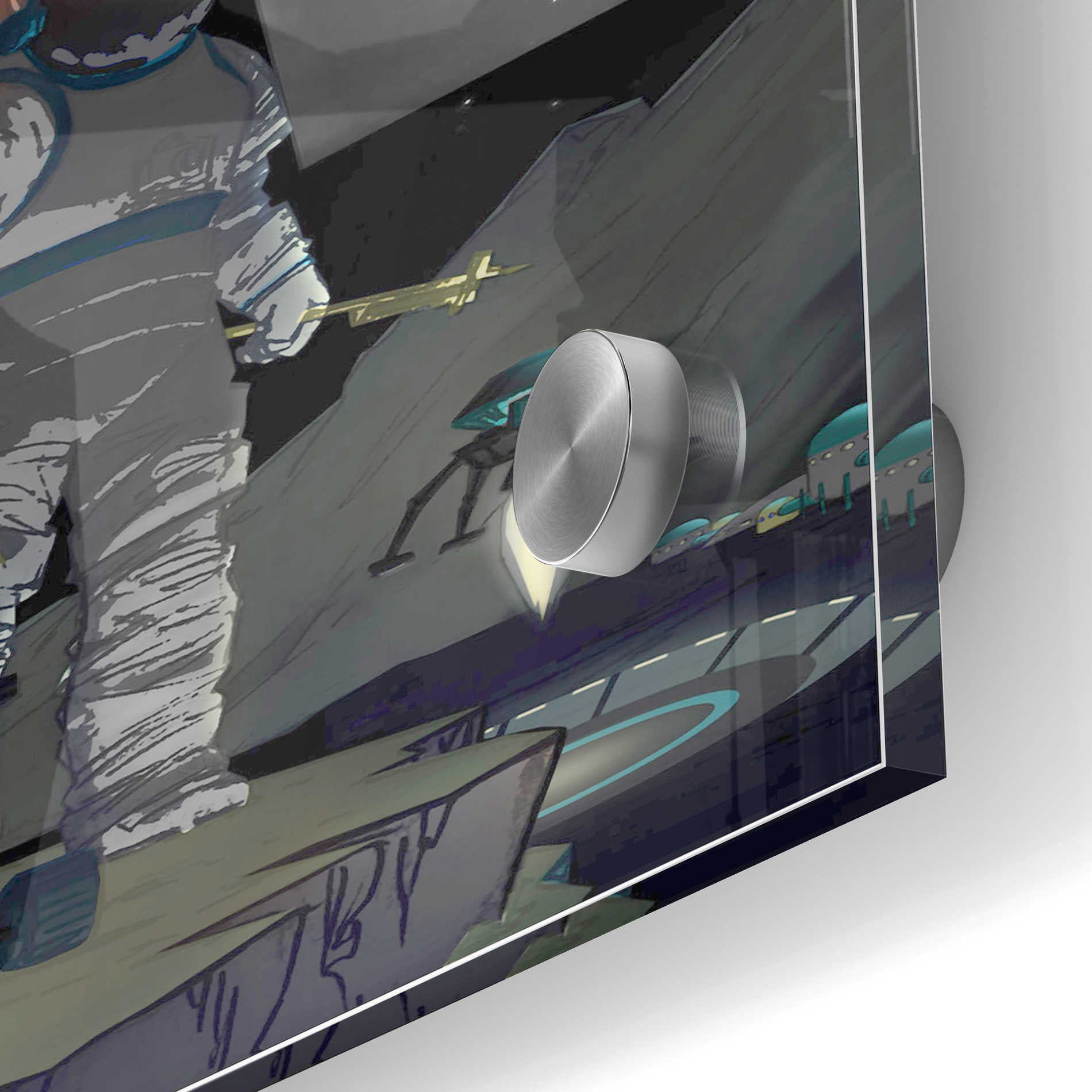 Epic Art 'Mars Explorer Series: Work The Night Shift' Space Acrylic Glass Wall Art,24x36