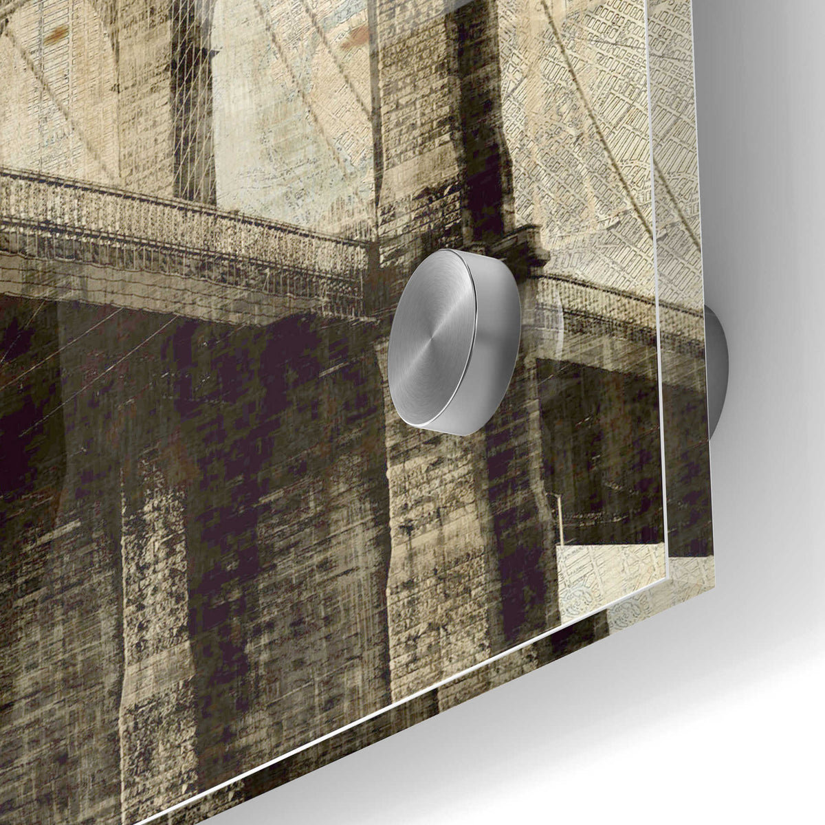 Epic Art 'Vintage NY Brooklyn Bridge' by Michael Mullan, Acrylic Glass Wall Art,24x36