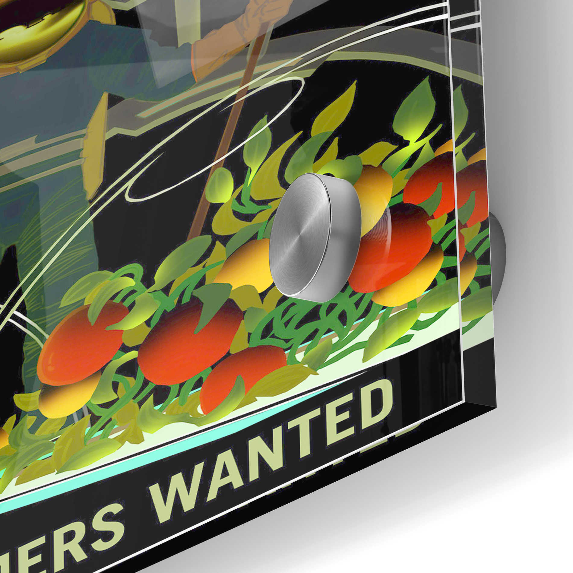 Epic Art 'Mars Explorer Series: Farmers Wanted' Acrylic Glass Wall Art,24x36