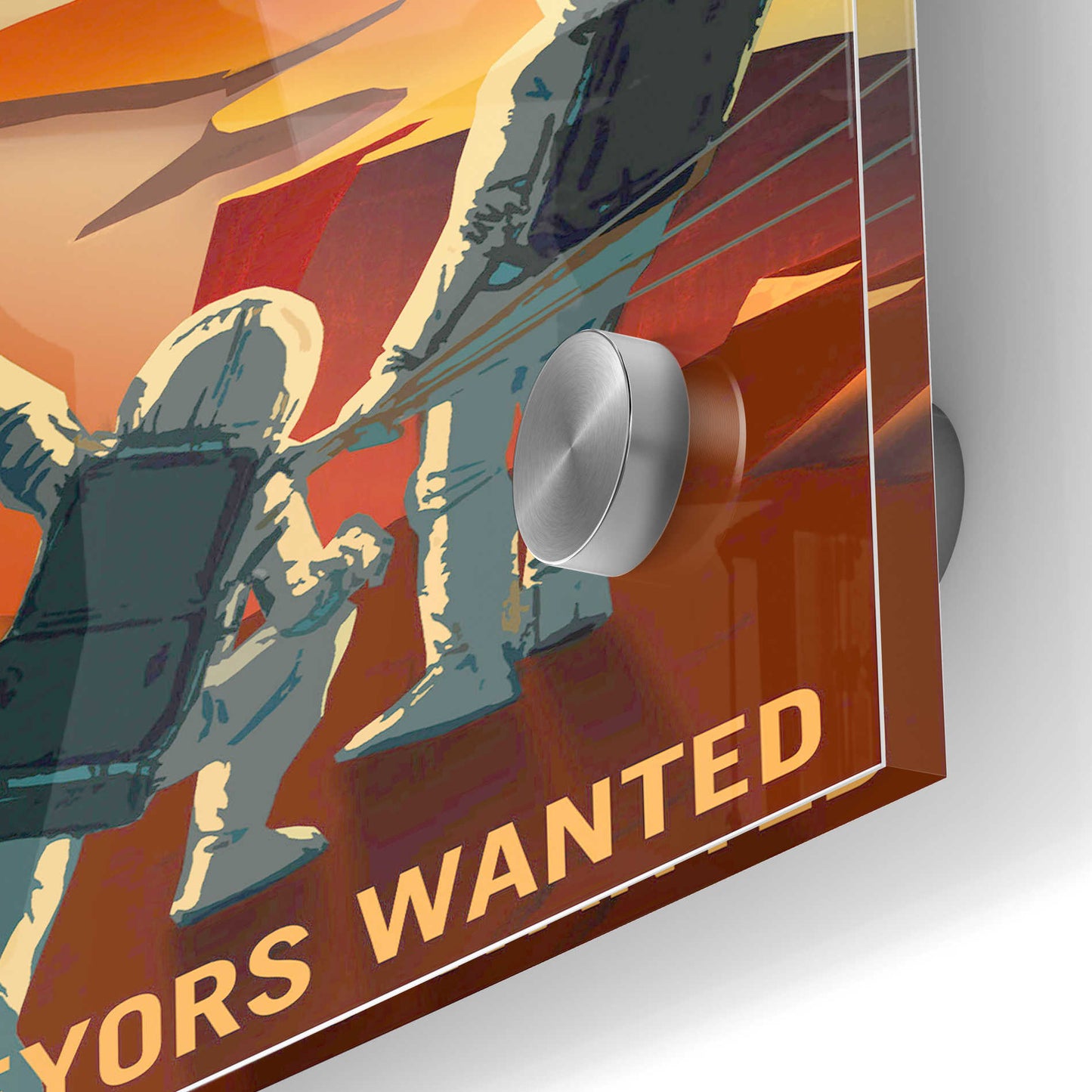 Epic Art 'Mars Explorer Series: Surveyors Wanted' Acrylic Glass Wall Art,24x36