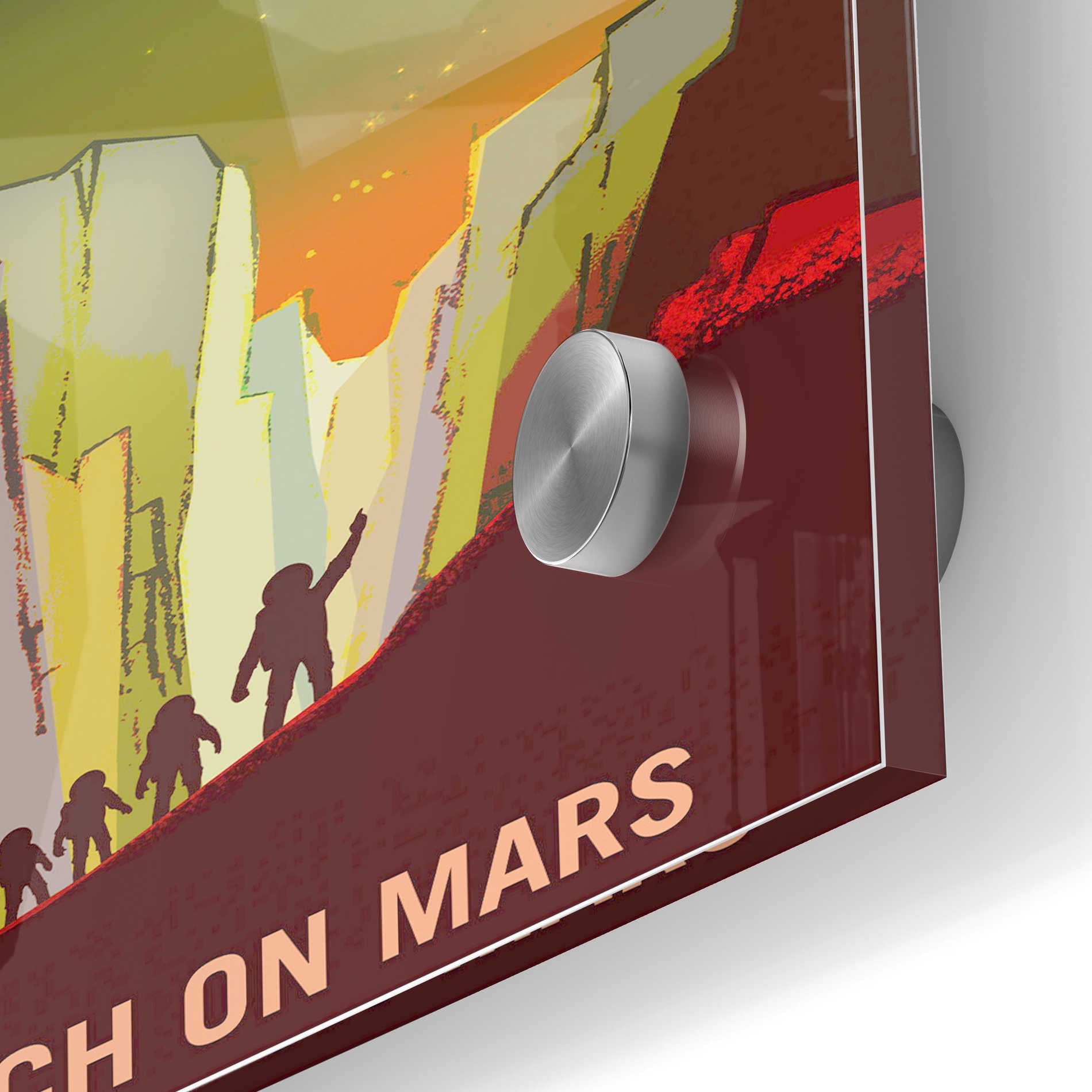 Epic Art 'Mars Explorer Series: Teach on Mars' Space Acrylic Glass Wall Art,24x36