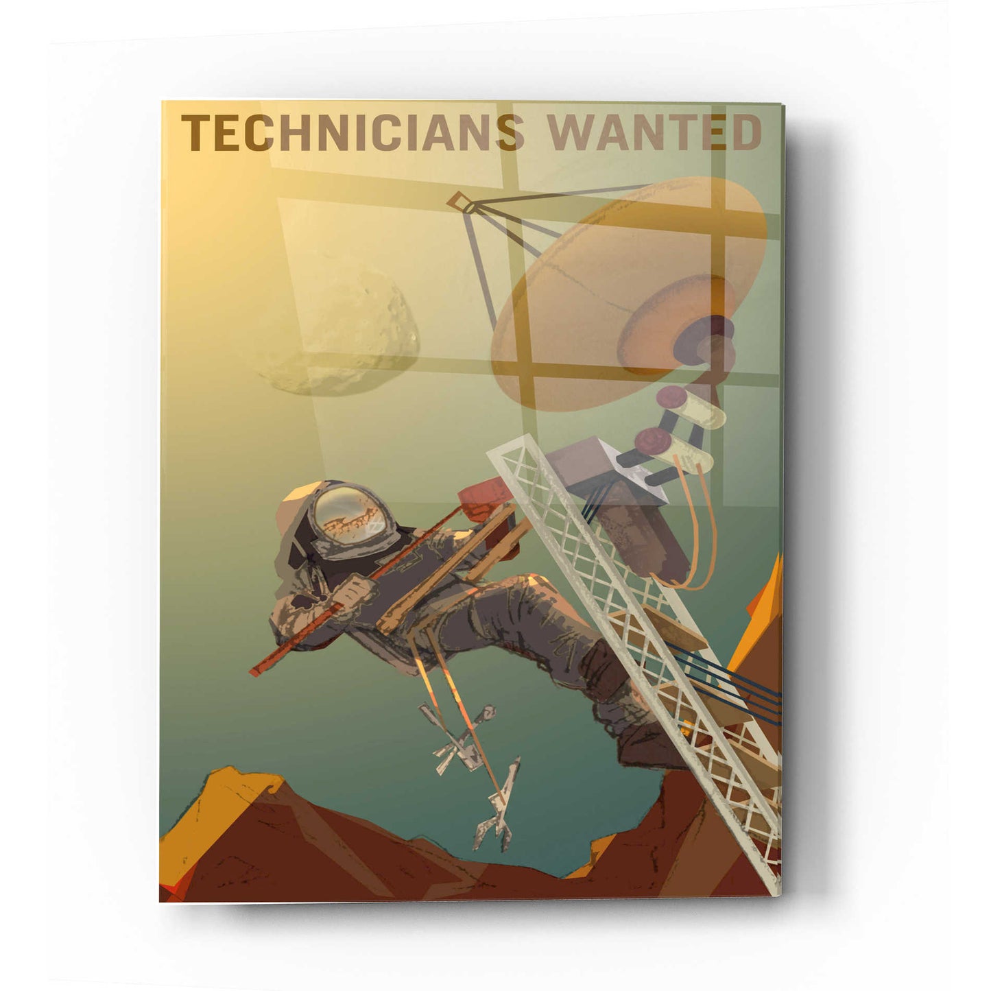 Epic Art 'Mars Explorer Series: Technicians Wanted' Acrylic Glass Wall Art,24x36