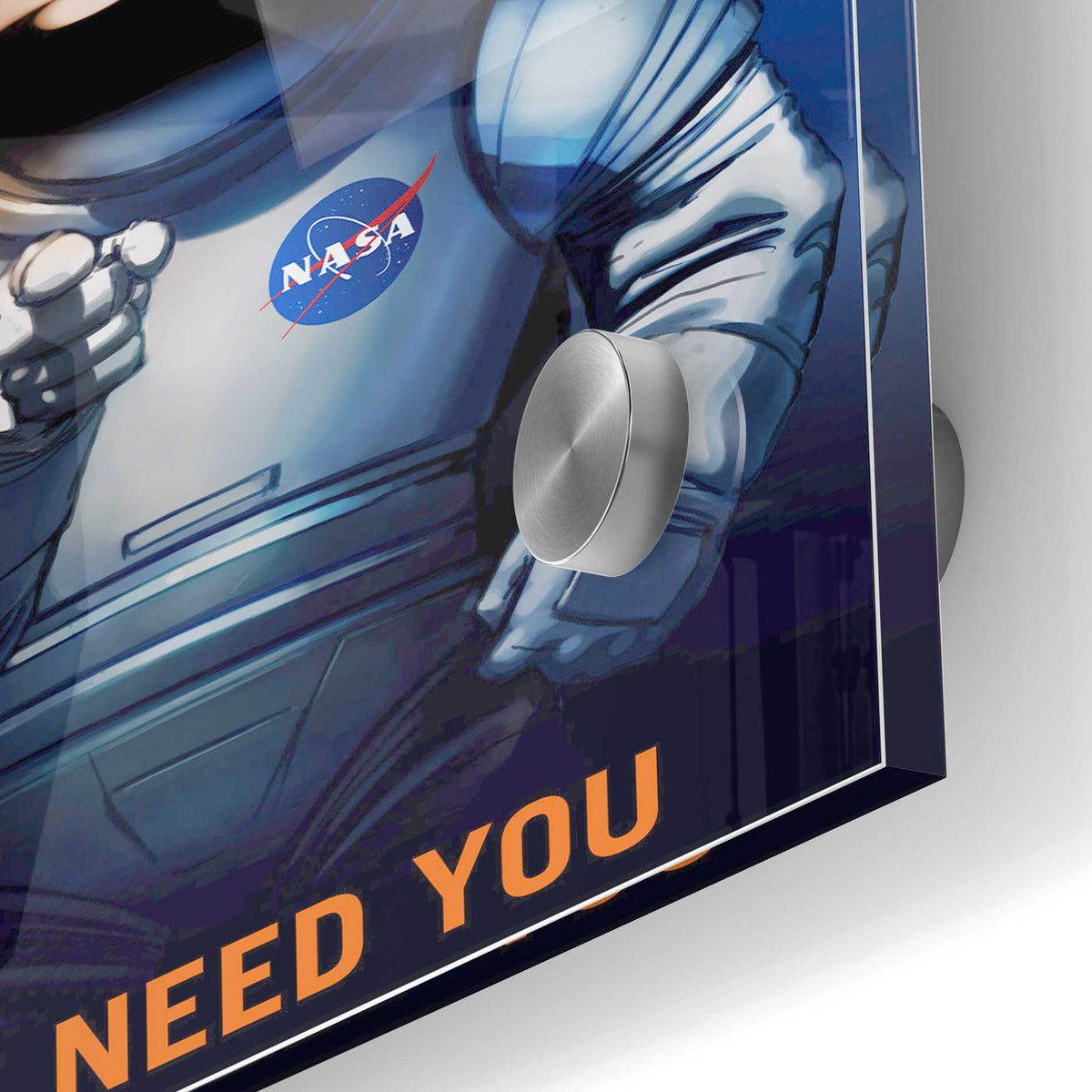 Epic Art 'Mars Explorer Series: We Need You' Space Acrylic Glass Wall Art,24x36