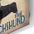 Epic Art 'Dachshund Longboards - Love v2' by Ryan Fowler, Acrylic Glass Wall Art,24x36